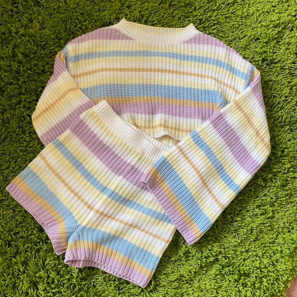 Knit Striped Sweater Set 🌈 - Picture 5 of 5